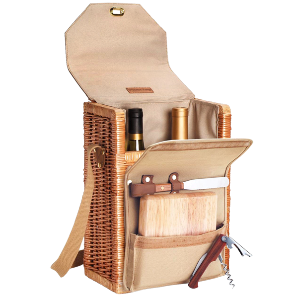 Corsica Insulated 2 Bottle Wine Basket