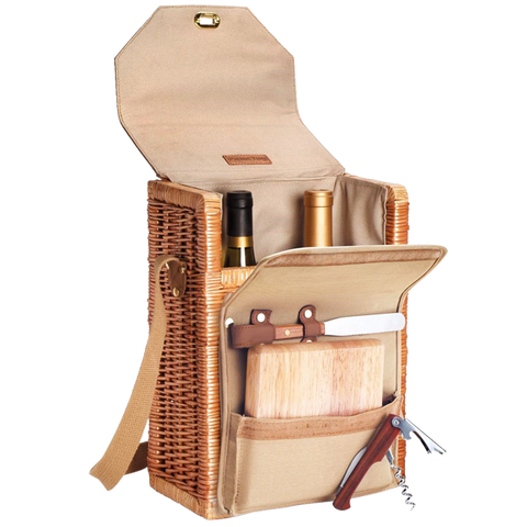 Corsica Insulated 2 Bottle Wine Basket