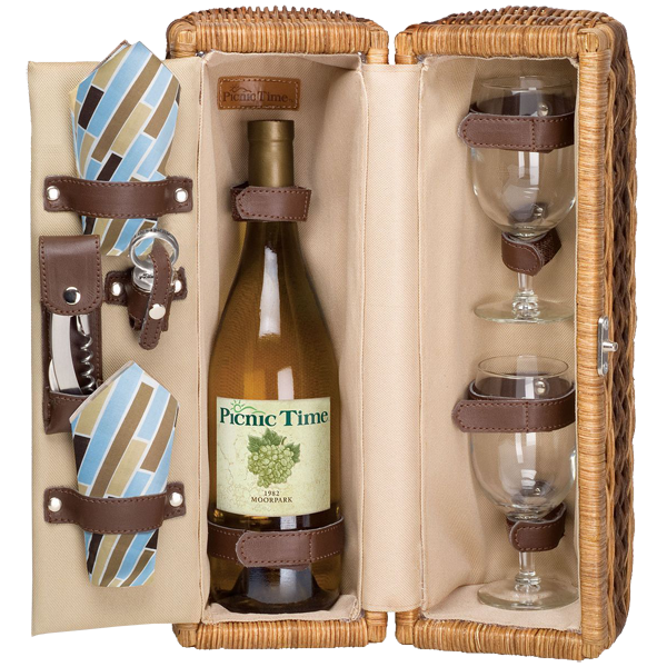 Driftwood Insulated Single Bottle Wine Basket